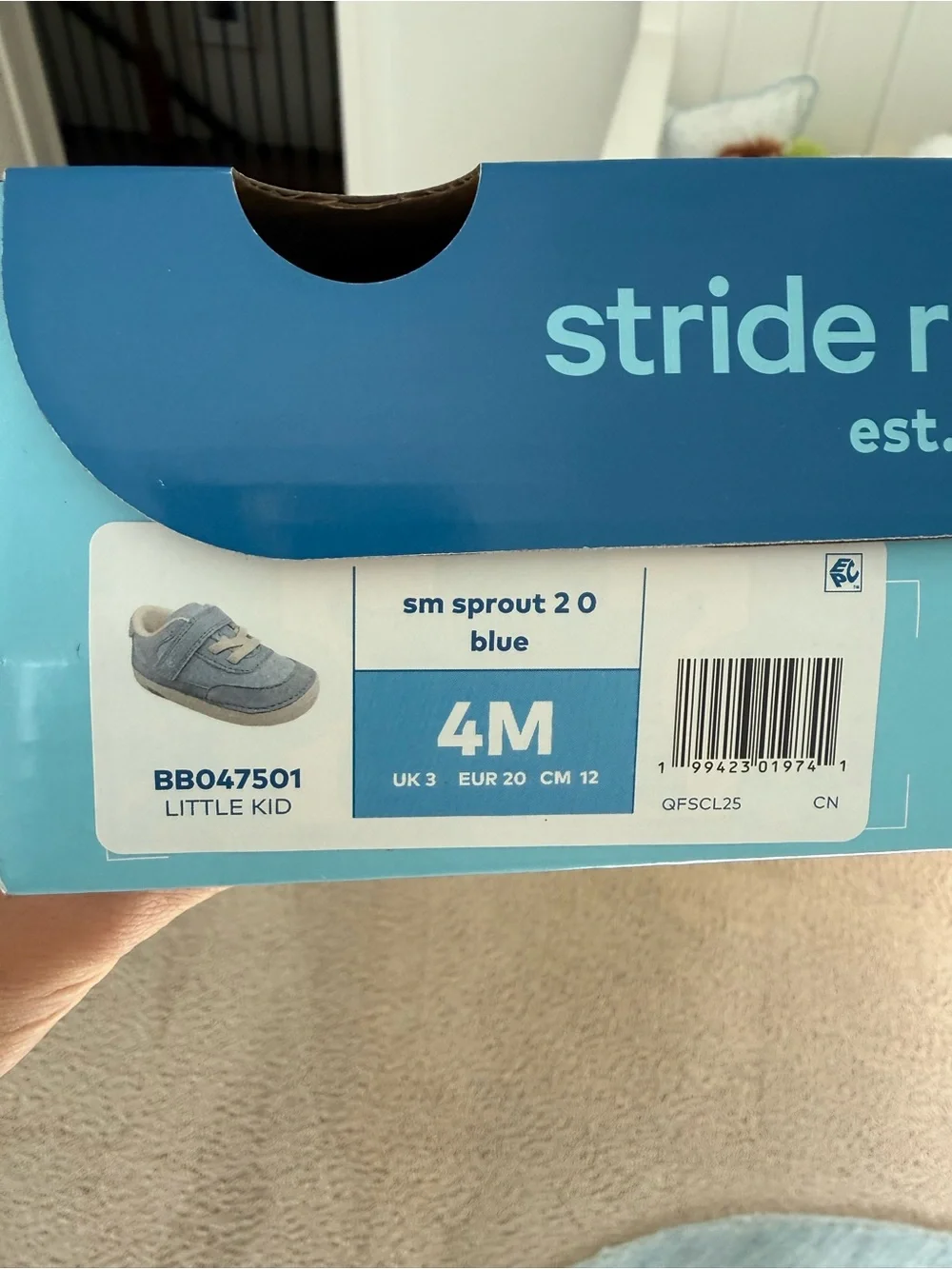 Stride Rite sm sprout 2.0 blue boy shoe